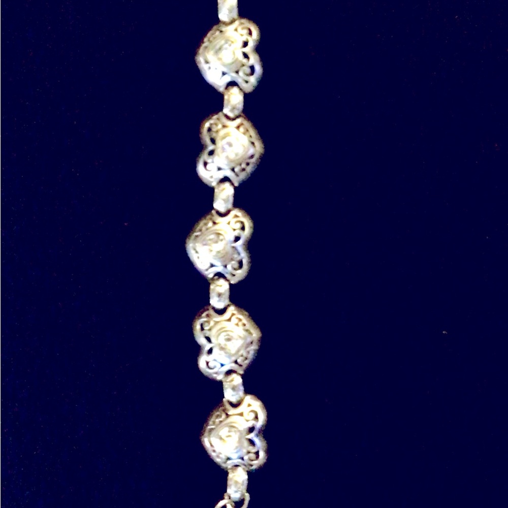 Heart bracelet sterling silver. 8”